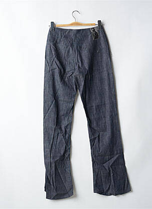 Pantalon droit fermeture zippée sous rabat boutonné taille normale bleu BE YOU K femme