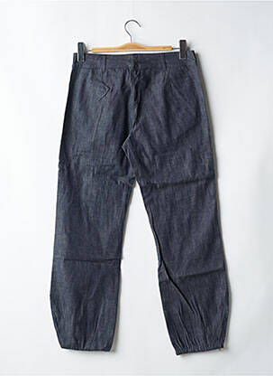 Pantalon droit fermeture zippée sous rabat boutonné taille normale bleu BE YOU K femme