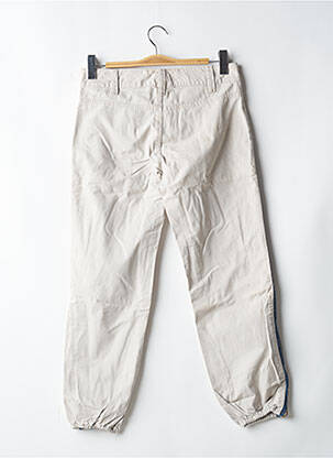 Pantalon droit fermeture zippée sous rabat boutonné taille normale beige BE YOU K femme