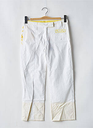 Pantalon 7/8 tissage popeline taille normale blanc BE YOU K femme