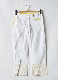 Pantalon 7/8 tissage popeline taille normale blanc BE YOU K femme