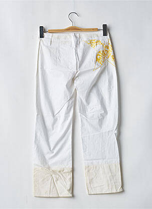 Pantalon 7/8 tissage popeline taille normale blanc BE YOU K femme