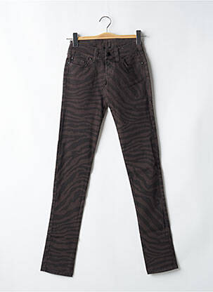 Pantalon slim taille basse taille basse marron CIMARRON femme