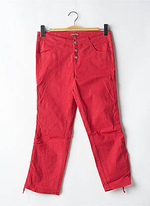 Pantalon 7/8 stretch taille normale rouge CIMARRON femme