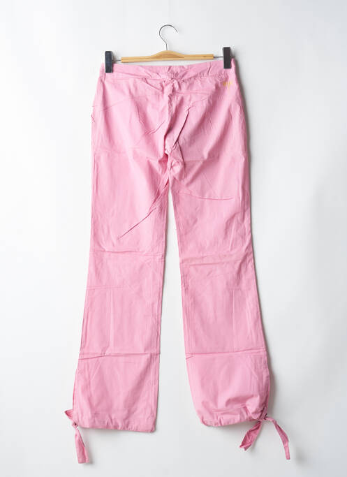 Pantalon droit tissage popeline taille basse rose BE YOU K femme