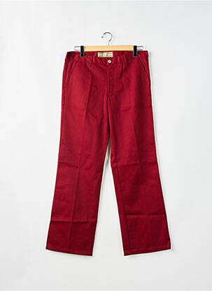 Pantalon chino tissage popeline taille normale rouge FREEMAN T.PORTER homme