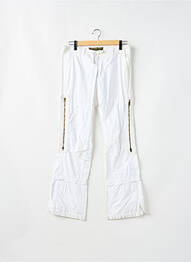 Pantalon droit tissage popeline taille normale blanc FREEMAN T.PORTER femme