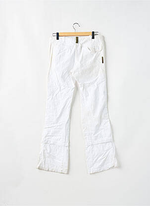 Pantalon droit tissage popeline taille normale blanc FREEMAN T.PORTER femme