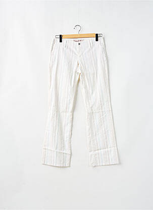 Pantalon chino tissage popeline taille normale blanc FREEMAN T.PORTER femme