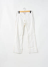 Pantalon chino tissage popeline taille normale blanc FREEMAN T.PORTER femme