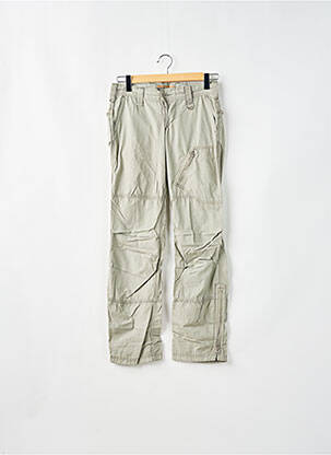 Pantalon droit tissage popeline taille normale vert FREEMAN T.PORTER femme