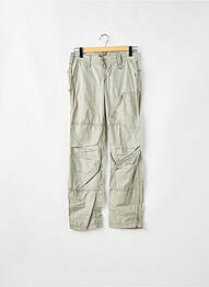 Pantalon droit tissage popeline taille normale vert FREEMAN T.PORTER femme