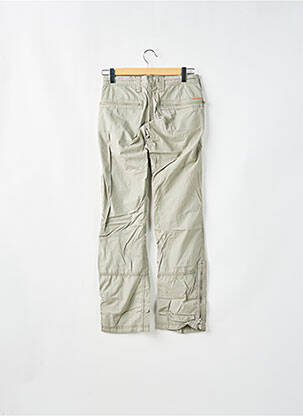 Pantalon droit tissage popeline taille normale vert FREEMAN T.PORTER femme