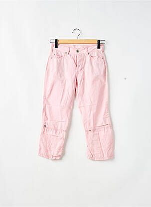 Pantacourt tissage popeline taille normale rose FREEMAN T.PORTER femme