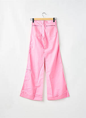 Pantalon droit fermeture zippée sous rabat boutonné taille normale rose LA BRIGADA INTERNACIONAL femme