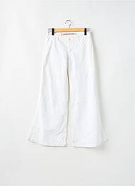 Pantalon large fermeture zippée sous rabat boutonné taille normale blanc LA BRIGADA INTERNACIONAL femme