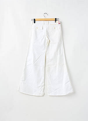 Pantalon large fermeture zippée sous rabat boutonné taille normale blanc LA BRIGADA INTERNACIONAL femme