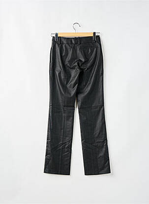 Pantalon droit tissage popeline taille normale noir LOLA femme