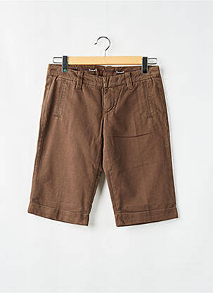 Bermuda tissage popeline taille normale marron FREEMAN T.PORTER femme