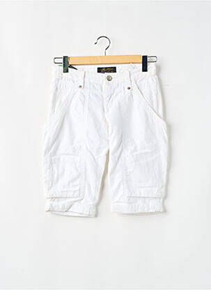 Bermuda tissage popeline taille normale blanc FREEMAN T.PORTER femme