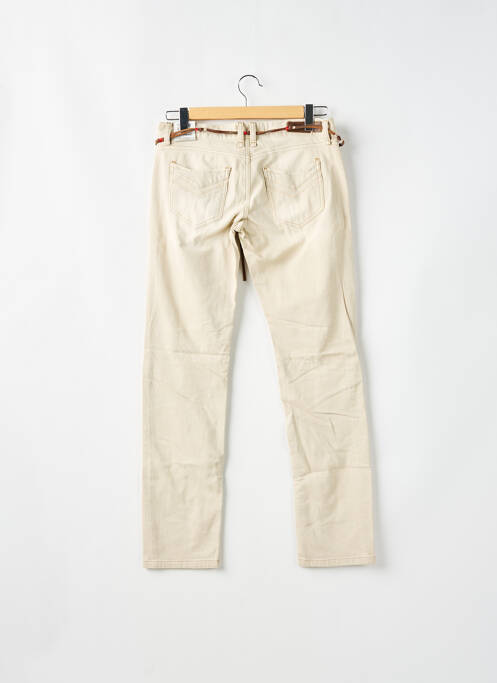 Jeans coupe slim beige FREEMAN T.PORTER pour femme