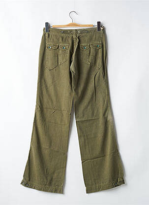 Pantalon droit tissage popeline vert LOIS femme