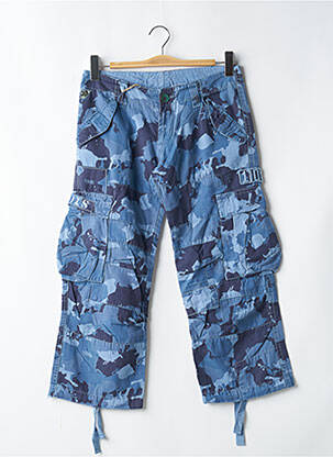 Pantacourt coupe droite bleu LOIS femme