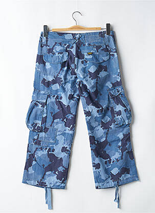 Pantacourt coupe droite bleu LOIS femme