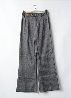 Pantalon flare fermeture zippée sous rabat avec crochet gris MISS SIXTY femme