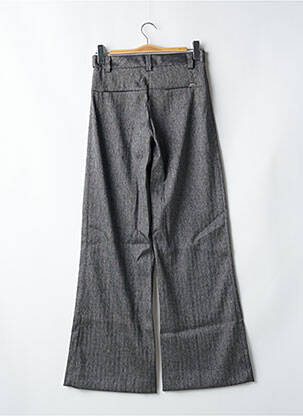Pantalon flare fermeture zippée sous rabat avec crochet gris MISS SIXTY femme