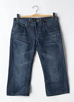 Pantacourt coupe droite bleu PHARD femme