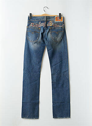 Jeans coupe droite effet usé délavé taille basse bleu REPLAY femme