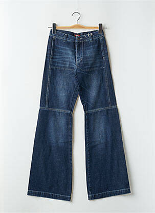Jean coupe flare stretch taille haute bleu RWD femme