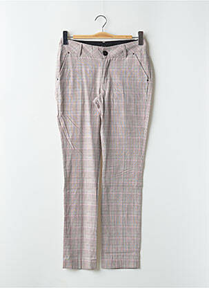 Pantalon chino fermeture zippée sous rabat boutonné taille normale rose RWD femme