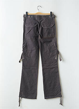 Pantalon large tissage popeline taille basse gris RWD femme