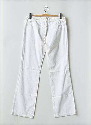 Pantalon droit tissage popeline taille normale blanc SCHOOL RAG femme