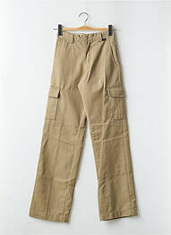 Pantalon cargo coupe droite taille haute beige SCHOOL RAG femme