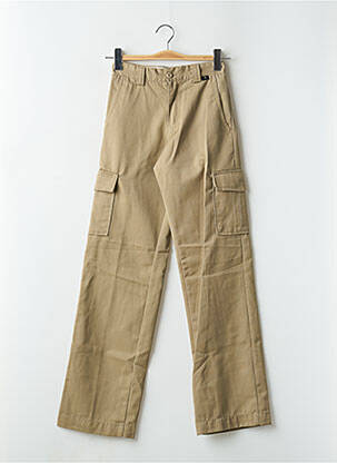 Pantalon cargo coupe droite taille haute beige SCHOOL RAG femme
