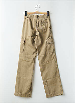 Pantalon cargo coupe droite taille haute beige SCHOOL RAG femme