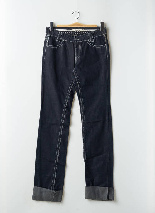 Jeans coupe slim tissage brut taille basse bleu SCHOOL RAG femme