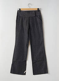 Pantalon droit tissage popeline taille normale noir SESSUN femme