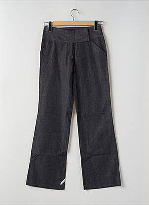 Pantalon droit tissage popeline taille normale noir SESSUN femme