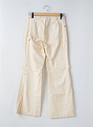 Pantalon droit tissage popeline taille normale beige SESSUN femme