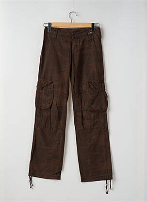 Pantalon cargo coupe droite taille normale marron TEDDY SMITH femme