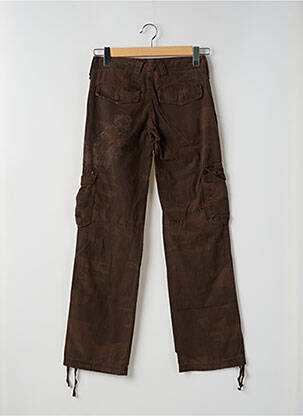 Pantalon cargo coupe droite taille normale marron TEDDY SMITH femme