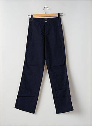 Pantalon chino tissage popeline taille normale bleu TEDDY SMITH femme