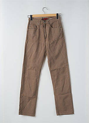 Jeans coupe droite taille normale taille normale marron TEDDY SMITH femme