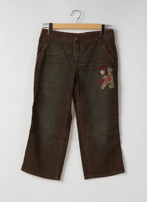 Pantacourt coupe droite taille normale marron TEDDY SMITH femme