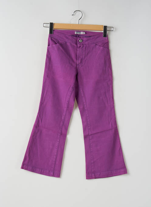 Pantacourt coupe droite taille normale violet TEDDY SMITH femme