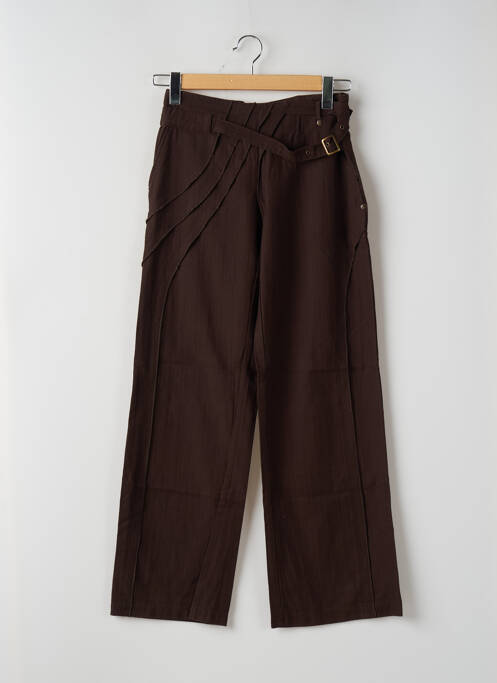 Pantalon droit marron 2 TWO pour femme